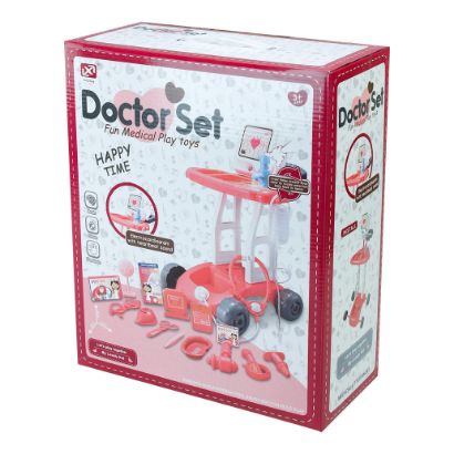 صورة مجموعة الطبيب باللون الوردي- لعبة تعليمية وتفاعلية مصممة للأطفال لتشجيعهم على لعب الأدوار وتنمية مهاراتهم الاجتماعية والإدراكية.